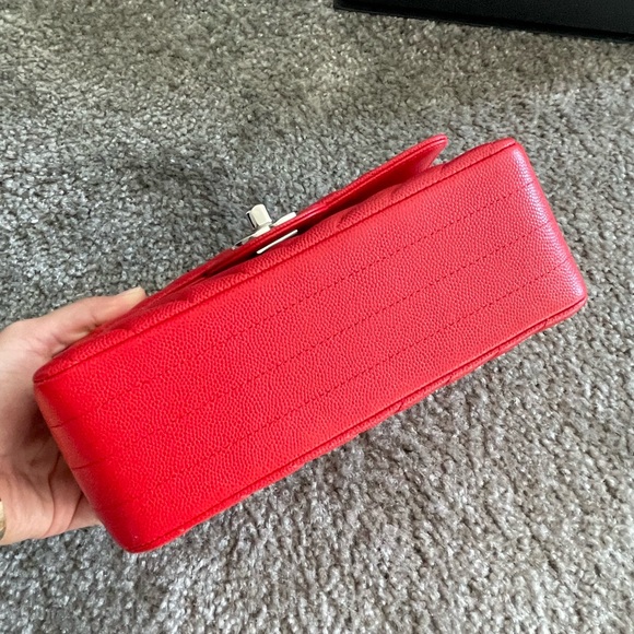 SOLD Chanel Red Chevron Caviar Mini - Picture 5 of 16
